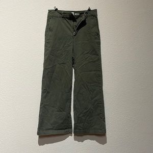 Khaki green culottes